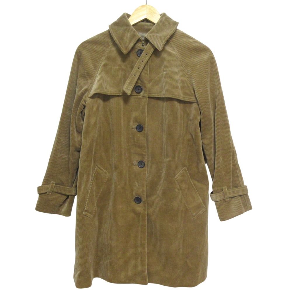 【MARGARET HOWELL】コート　コーデュロイ　深緑色　サイズⅡ 美品 MARGARET HOWELL マーガレットハウエル コーデュロイ