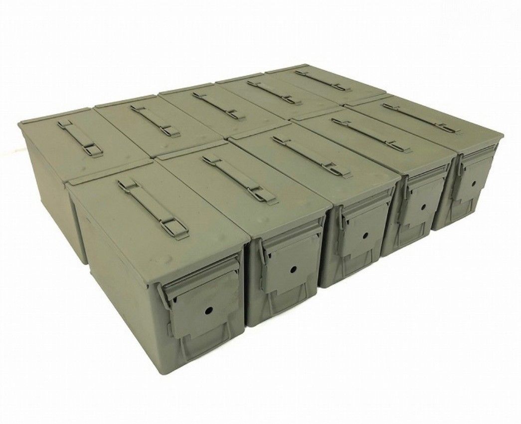 米軍放出品】☆アンモボックス10個セット M2A1 AMMOBOX ミリタリー