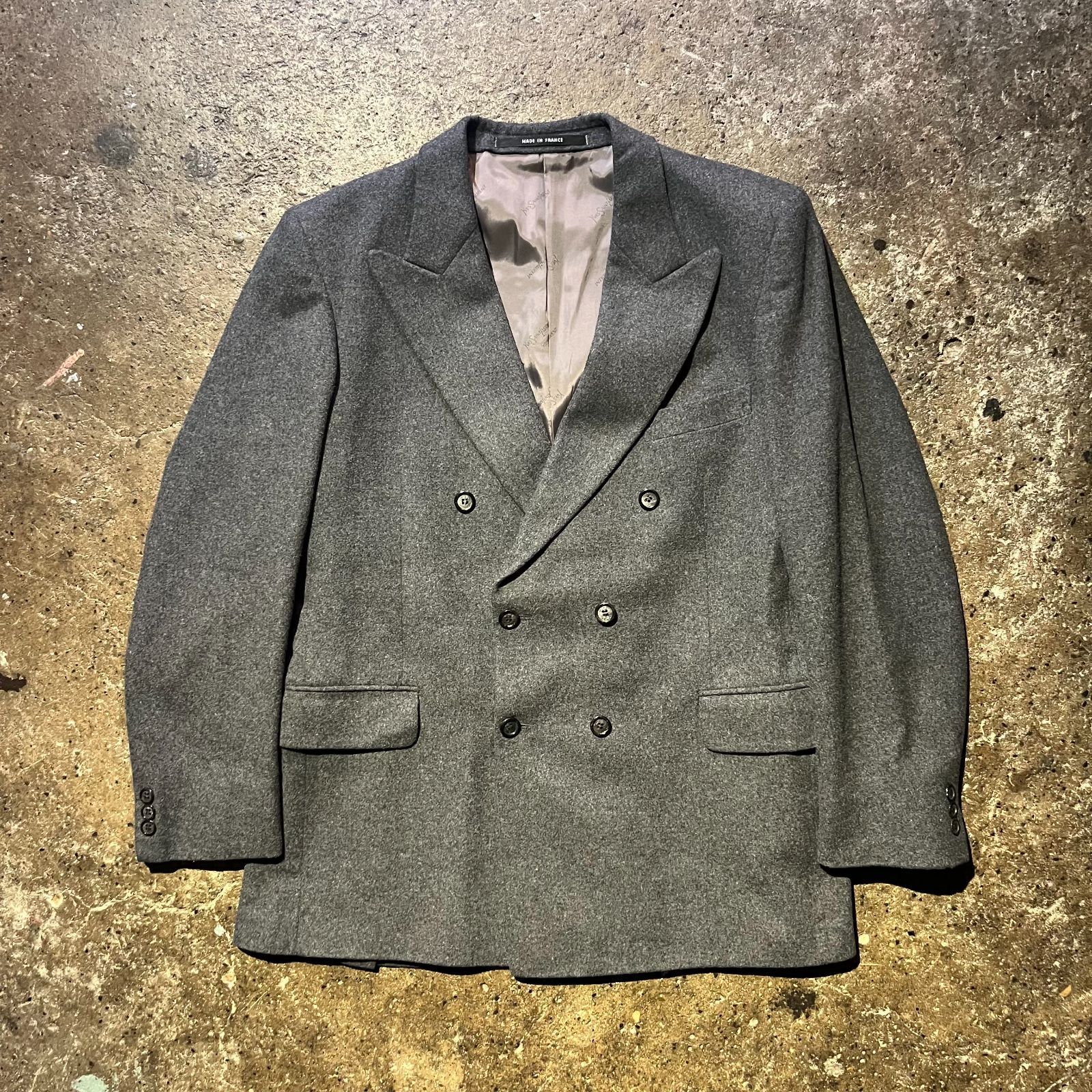 YVES SAINT LAURENT 70s ピークドラペルダブルブレスト