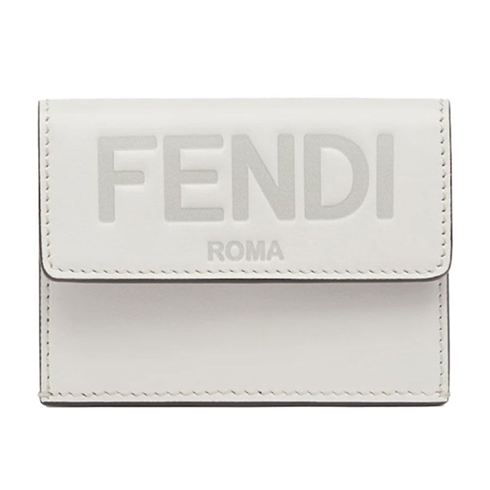 フェンディ FENDI 財布 三つ折り財布 ROMA Micro Trifold グレー