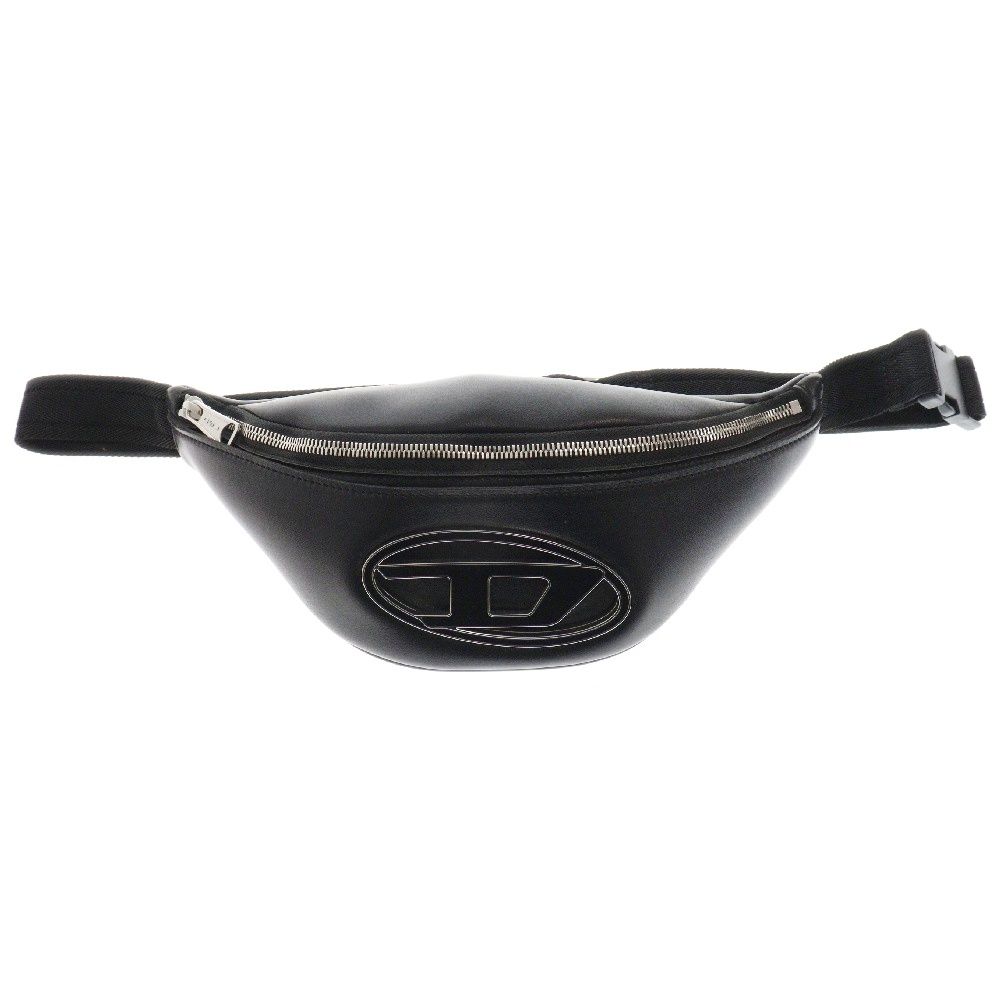 DIESEL (ディーゼル) HOLI-D BELTBAG X オーバルD フェイクレザー ボディバッグ ベルトバッグ ブラック X09688/T8013