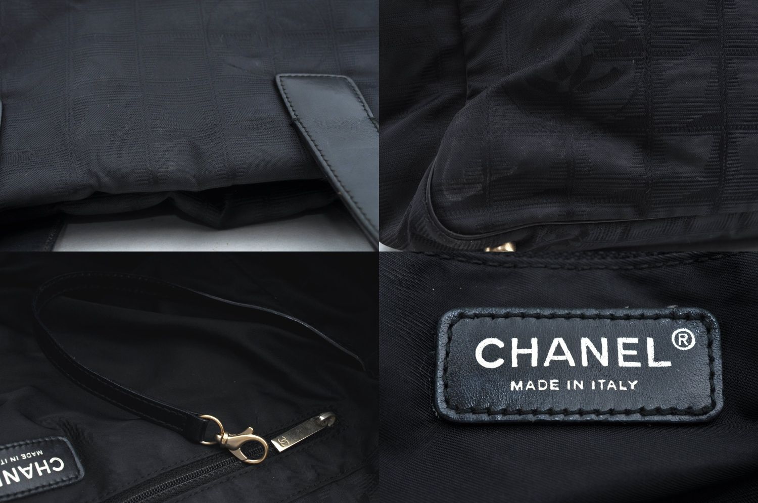 CHANEL シャネル ニュウ トラベル ライン ショルダートートバッグ ナイロン レザー ブラック L2457 DECORATOM_COM_BR