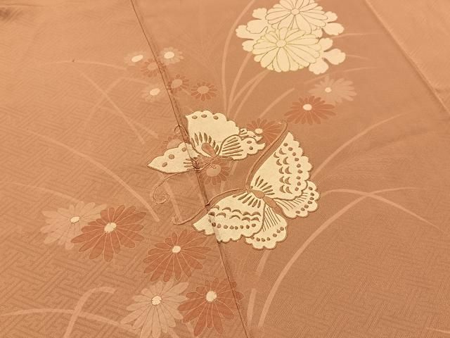 平和屋着物○訪問着 刺繍 枝花文 たたき染め 正絹 逸品 CAAW3925vf