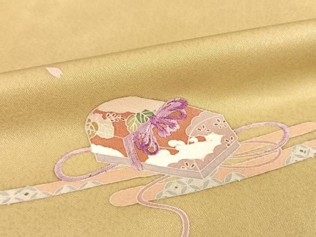 平和屋着物○京の名門 じゅらく謹製 帝王紫 訪問着 駒刺繍 百合