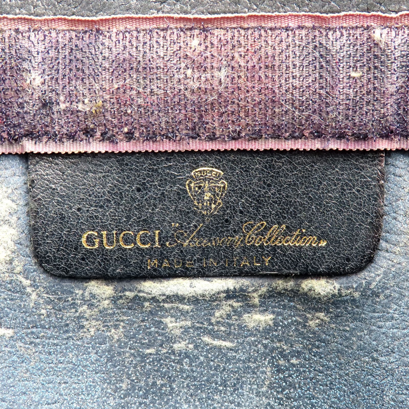 オールドグッチ　シェリーライン　クラッチバッグ　スエード　ネイビー　箱付　ポーチ GUCCI グッチ オールドグッチ クラッチバッグ ポーチ シェリー