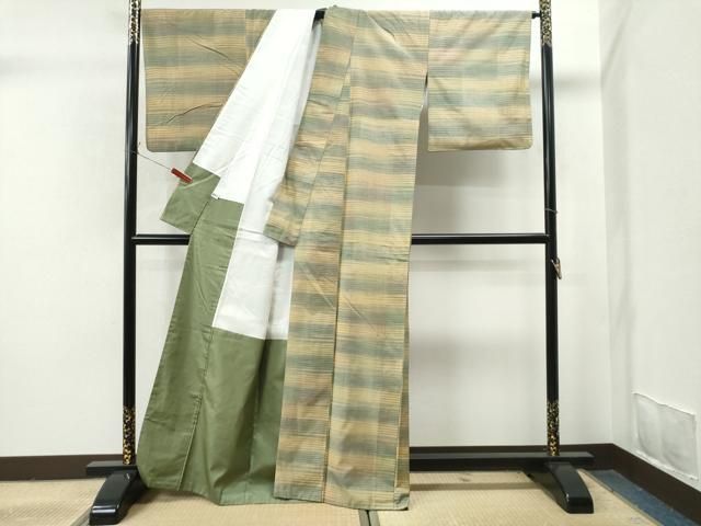 平和屋着物●上質な紬　横縞　正絹　逸品　CAAS7018yc 平和屋着物○上質な紬 横縞 正絹 逸品 CAAS7018yc - メルカリ