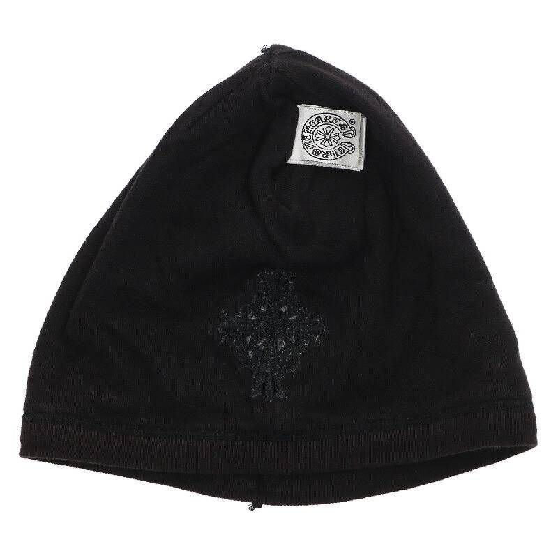 クロムハーツ　サーマルビーニー黒 CHROME HEARTS クロムハーツ（原本無） CHクロス刺繍 サーマル