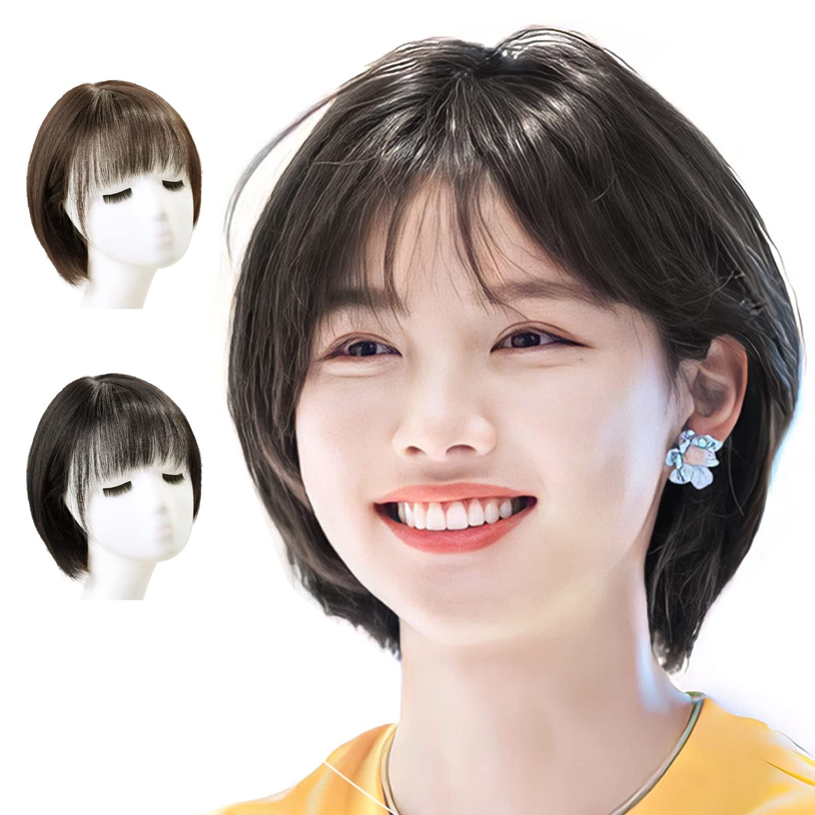 ショート ショート wig ウィッグ ウィッグ 自然 ウィッグ 日常 前髪 小顔 元気 活力 韓国風 かっこいい 耐熱 短髪 2個ネット付き フルウィッグ ボブ レディース 黒髪 ファクション 28cm ブラック