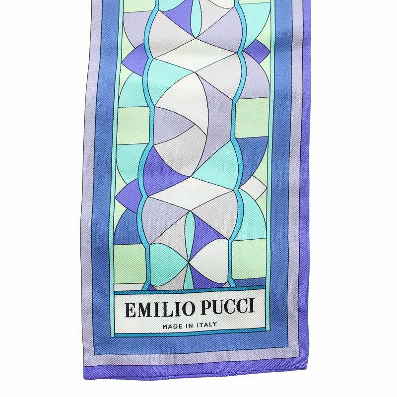 エミリオプッチ EMILIO PUCCI スキニースカーフ ストール 絹