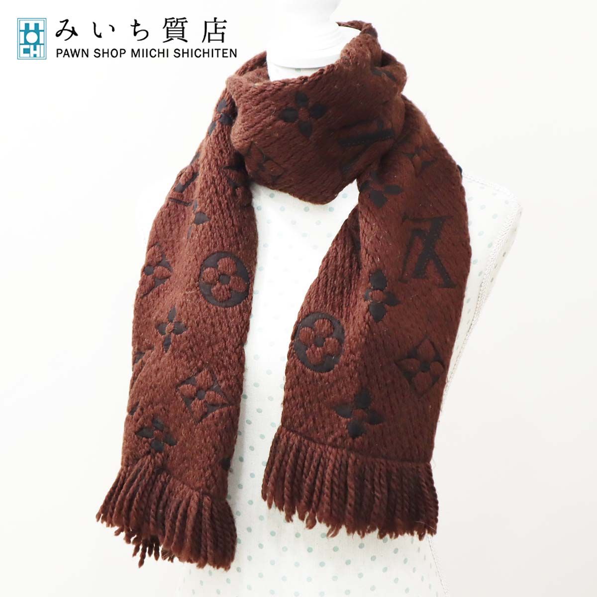 LV ルイヴィトン マフラー 413287 ロゴマニア 22k69-4 - メルカリ