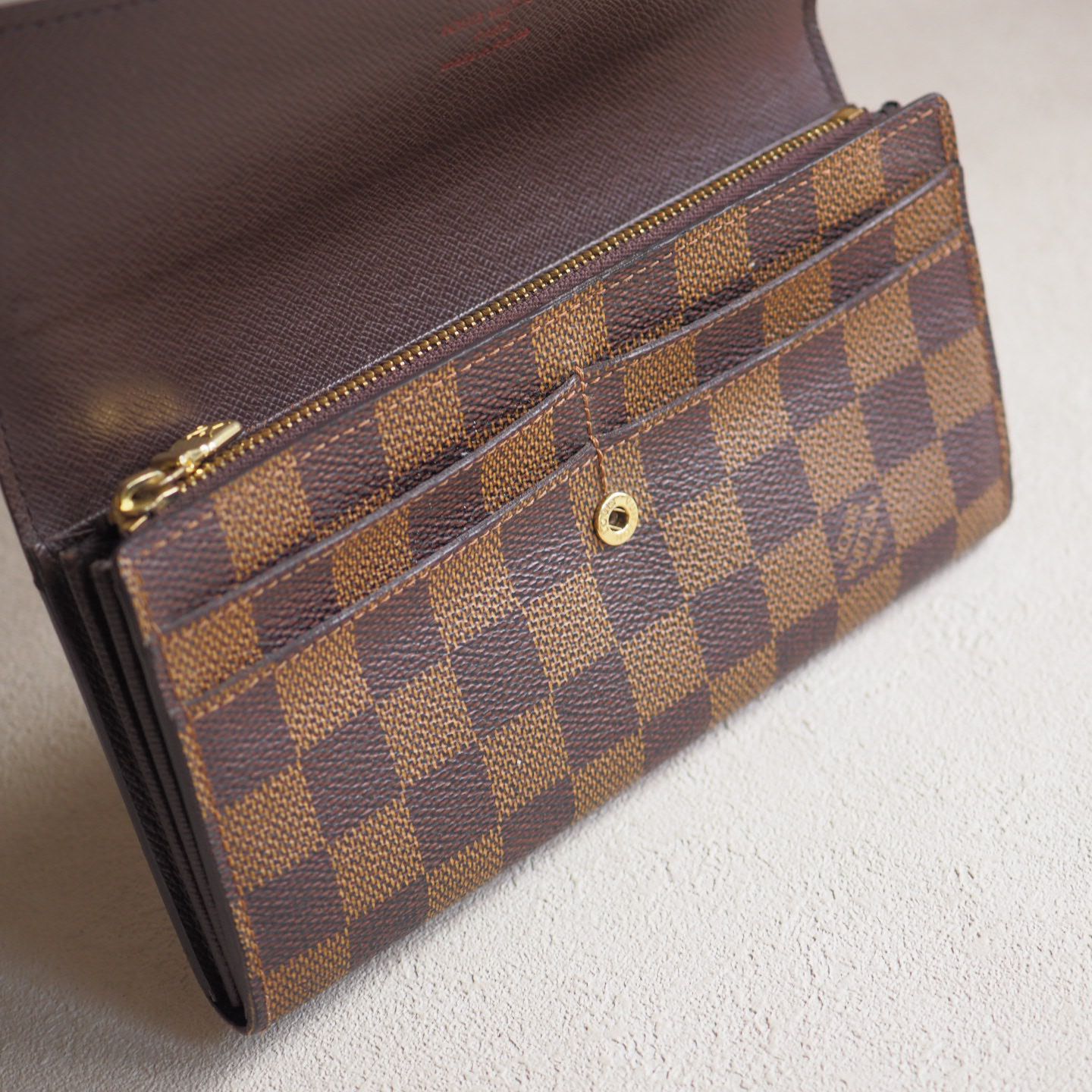 ルイヴィトン LOUIS VUITTON ダミエ ポルトフォイユ サラ エベヌ 