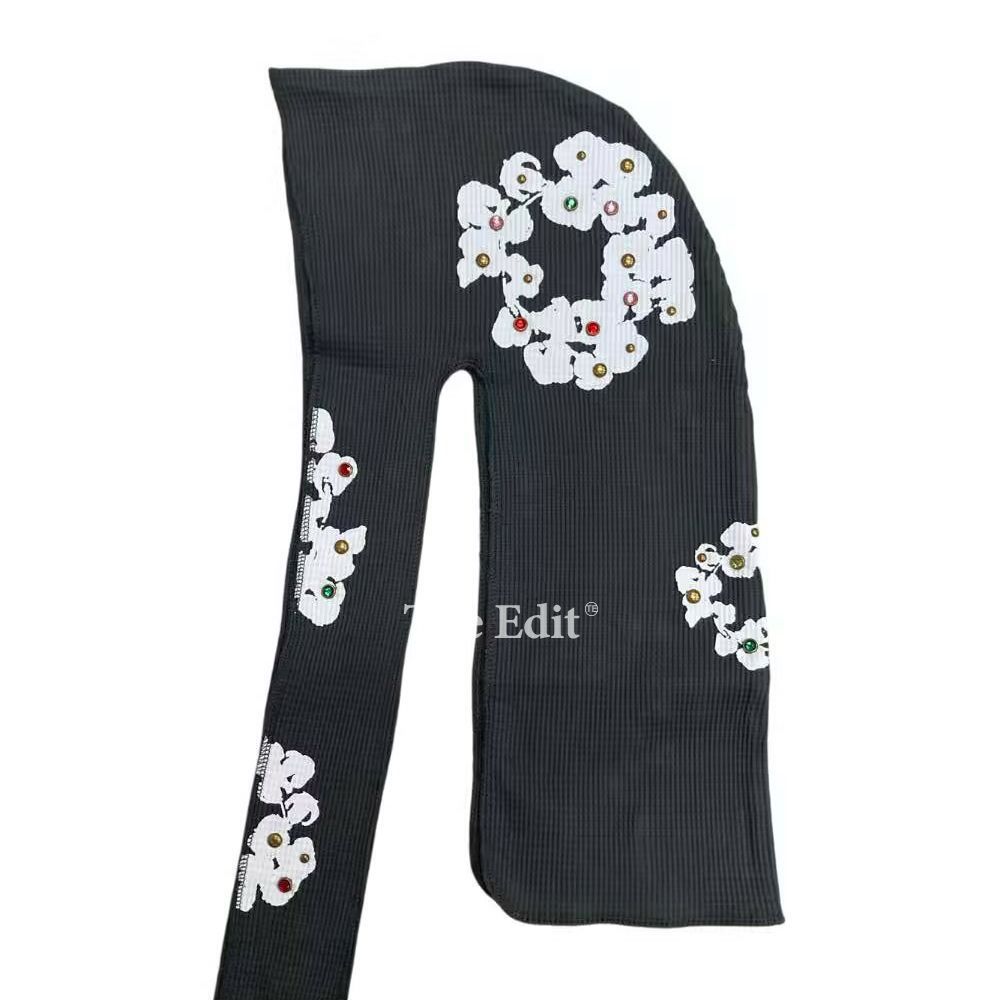 DENIM TEARS デニムティアーズ Rhinestone Cotton Wreath Durag