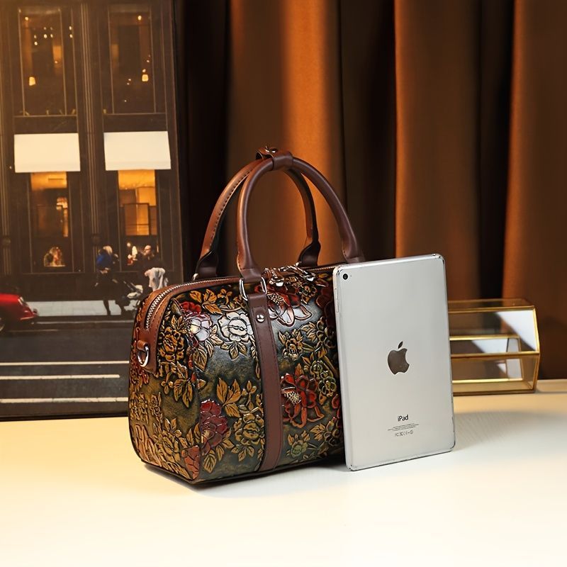 新作入荷，人気 ボストンバッグ ヴィンテージ フローラル 大容量