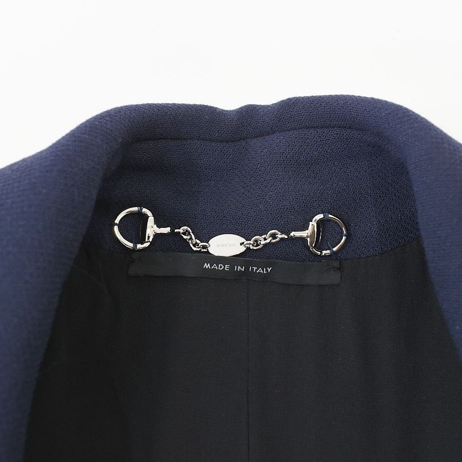 グッチ|チェスターコート|アウター|ダブル|サイズ40|ネイビー|GUCCI