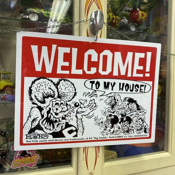 RAT FINK メッセージ ボード Welcome 片面サイン 看板 ラットフィンク