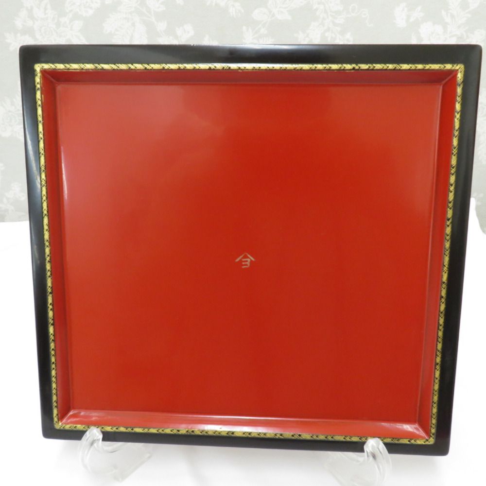 骨董・民芸品 輪島塗 重箱 五段重 御重 嘉美漆器店 黒塗内朱 沈金