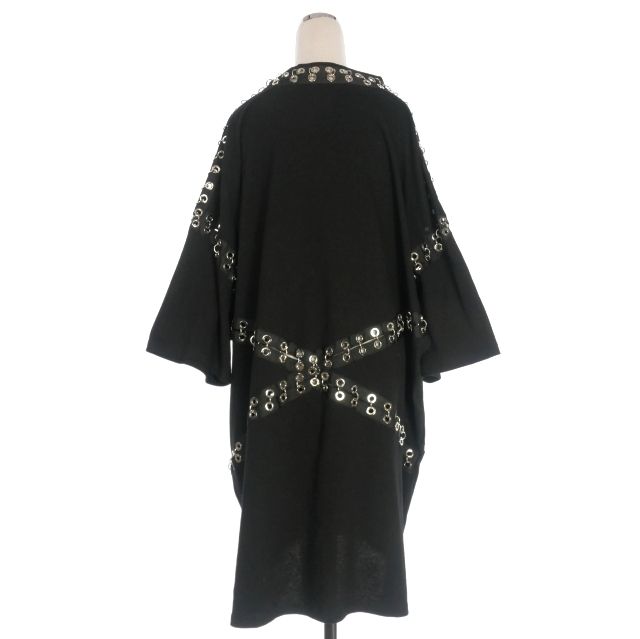 イクミ IKUMI 20SS PIERCED LONG T オーバーサイズ ショートスリーブTシャツ カットソー 半袖 ブラック 黒