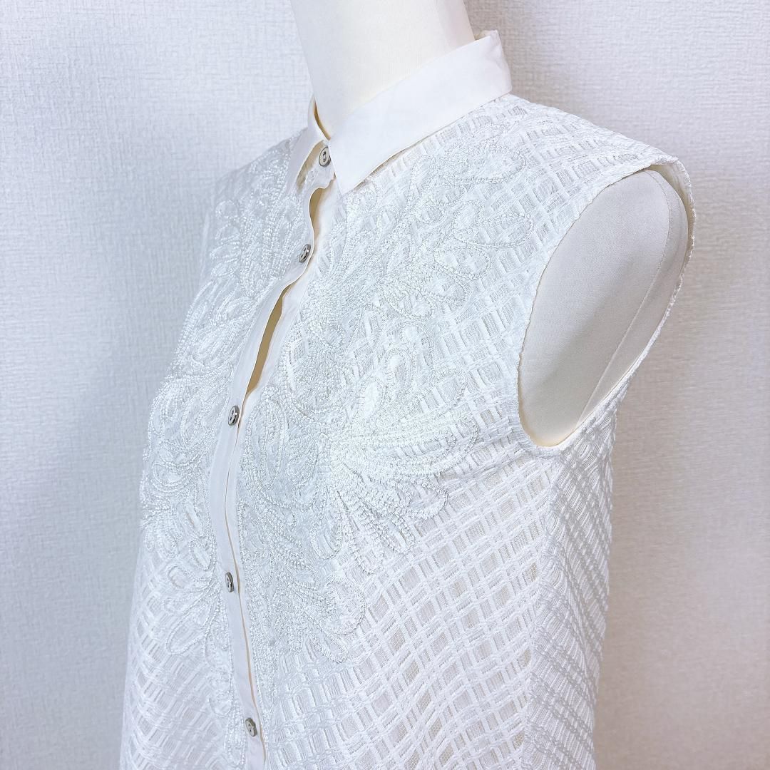 ノースリーブシャツワンピース