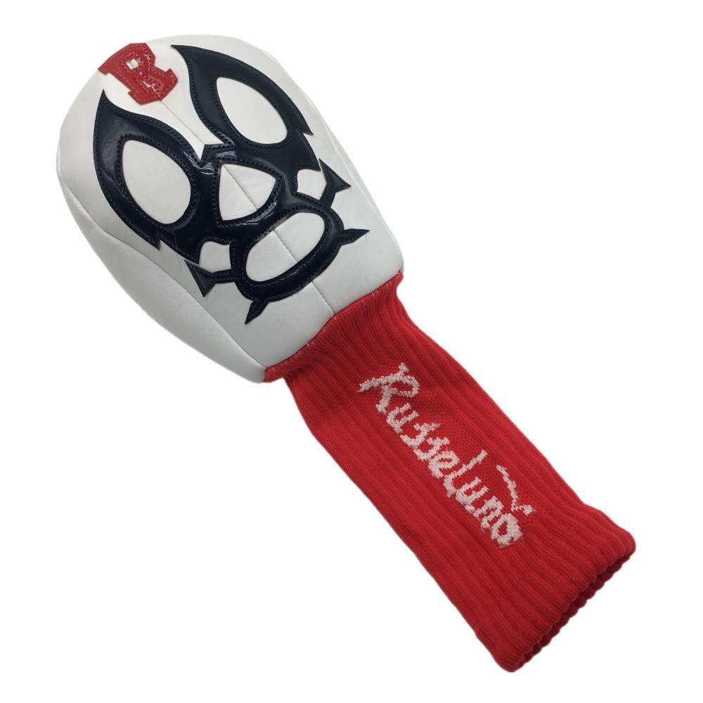 ラッセルノ ヘッドカバー DR 白×レッド ルチャマスクゴルフ RUSSELUNO