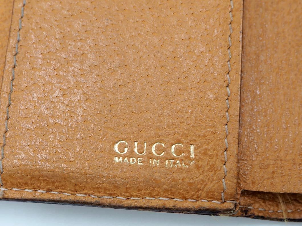 GUCCI グッチ ホースビット 牛革 レザー ビンテージ 二つ折り 財布