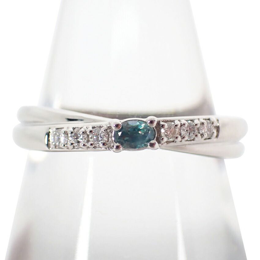 Pt950 アレキサンドライト/ダイヤ リング /13号/g506-44 - メルカリ 