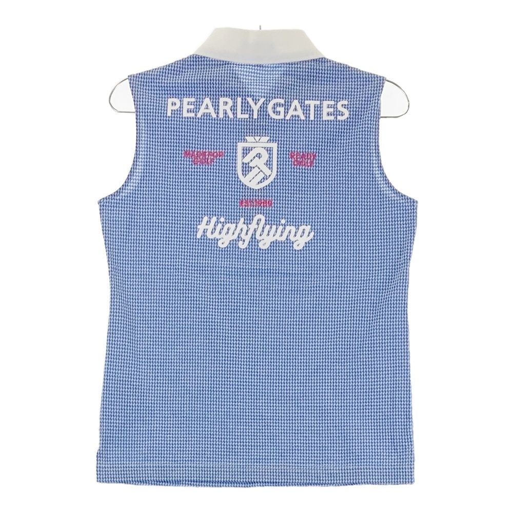 サイズ 0 PEARLY GATES パーリーゲイツ ノースリーブポロシャツ ブルー系 240101470910 ゴルフウェア レディース ストスト
