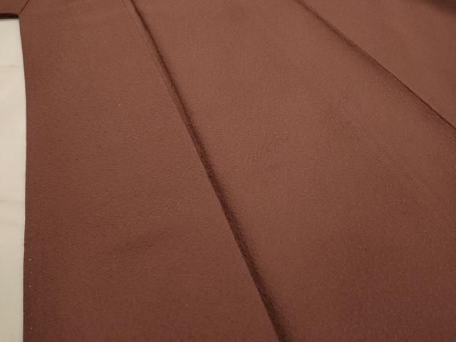 平和屋着物○本草木染作家 瑞鳳 色無地 黄海松茶色 正絹 逸品 未