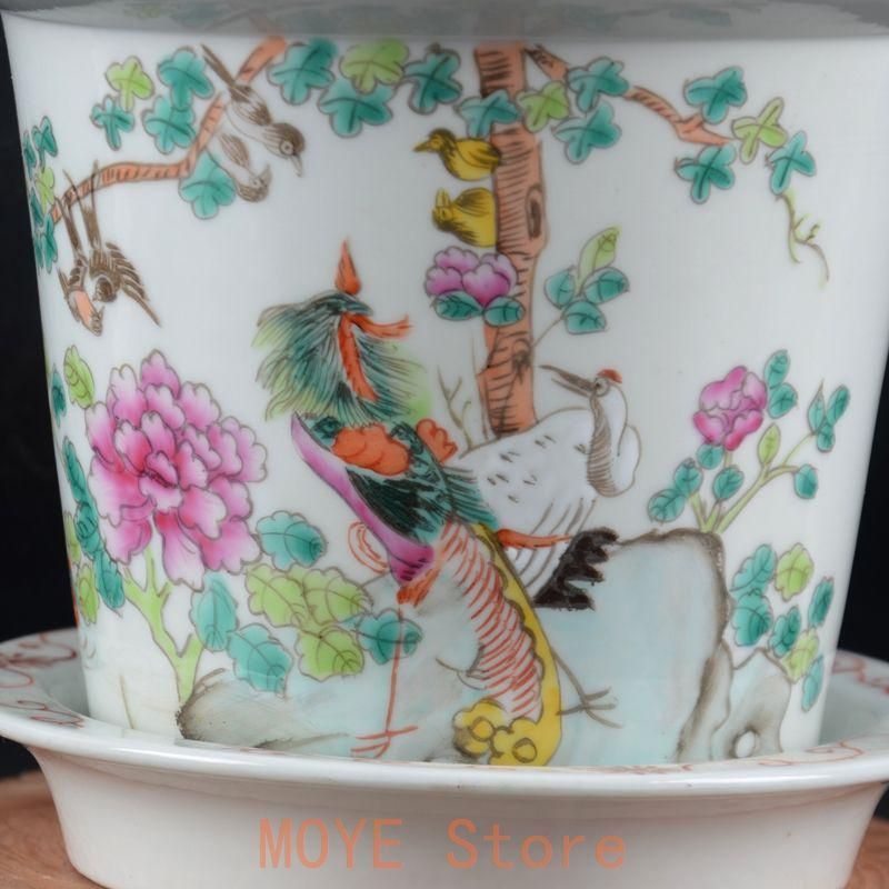 パステル錦鶏牡丹花鳥紋鉢 花鉢盆栽 小品盆栽鉢 大品盆栽鉢 パステル錦鶏牡丹花鳥紋鉢 花鉢盆栽 小品盆栽鉢 大品盆栽鉢