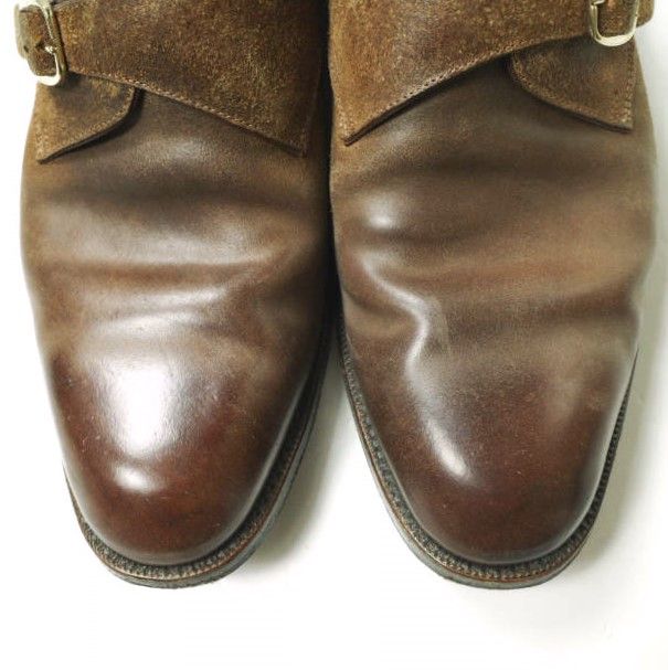 F.LLI Giacometti フラテッリジャコメッティ イタリア製 FG397 SINGLE MONK STRAP つま先コードバン  シングルモンクストラップシューズ 42(27cm) ブラウン 革靴 シューズ g15950 - メルカリ