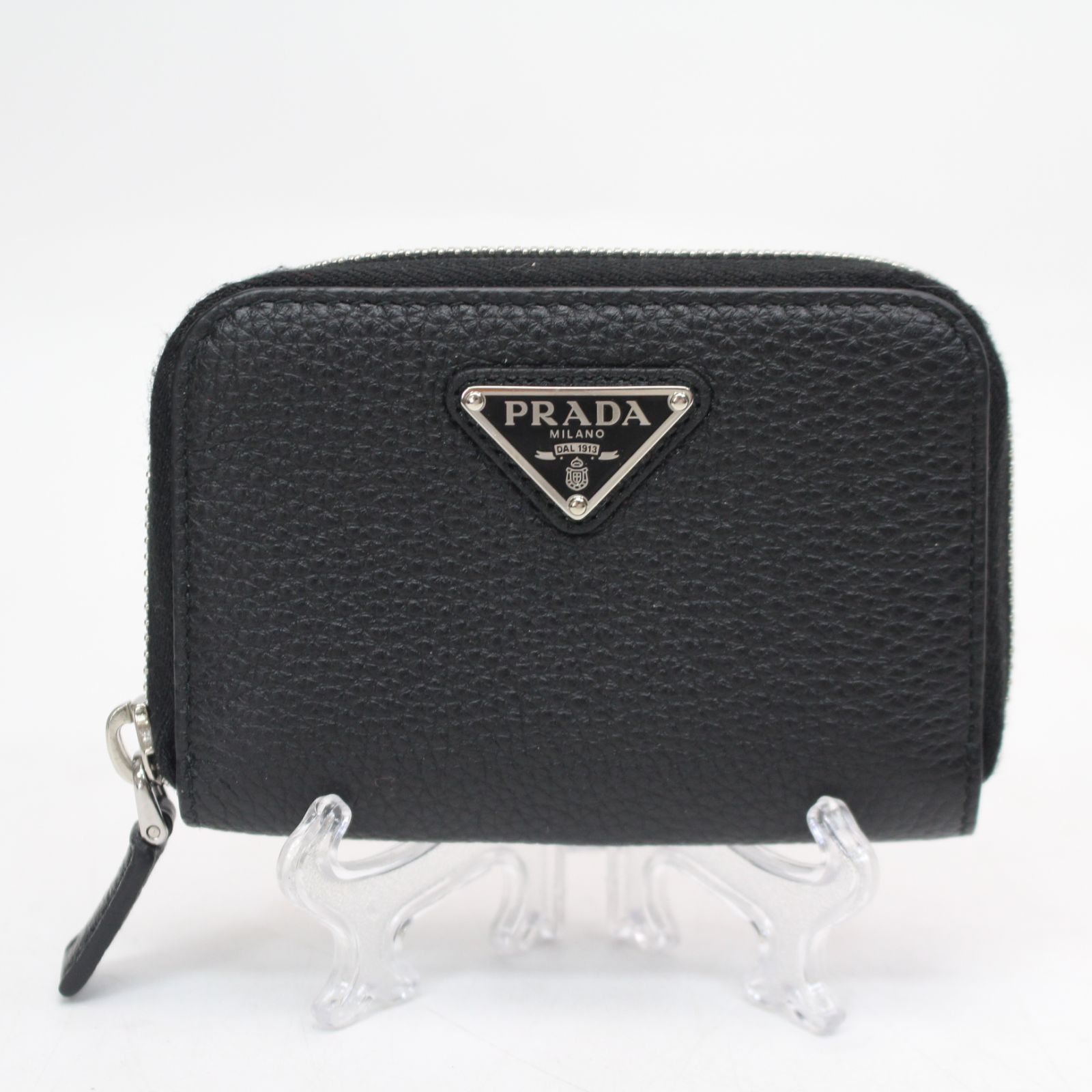 IS692)【美品】PRADA プラダ ヴィッテロダイノレザー コインケース 