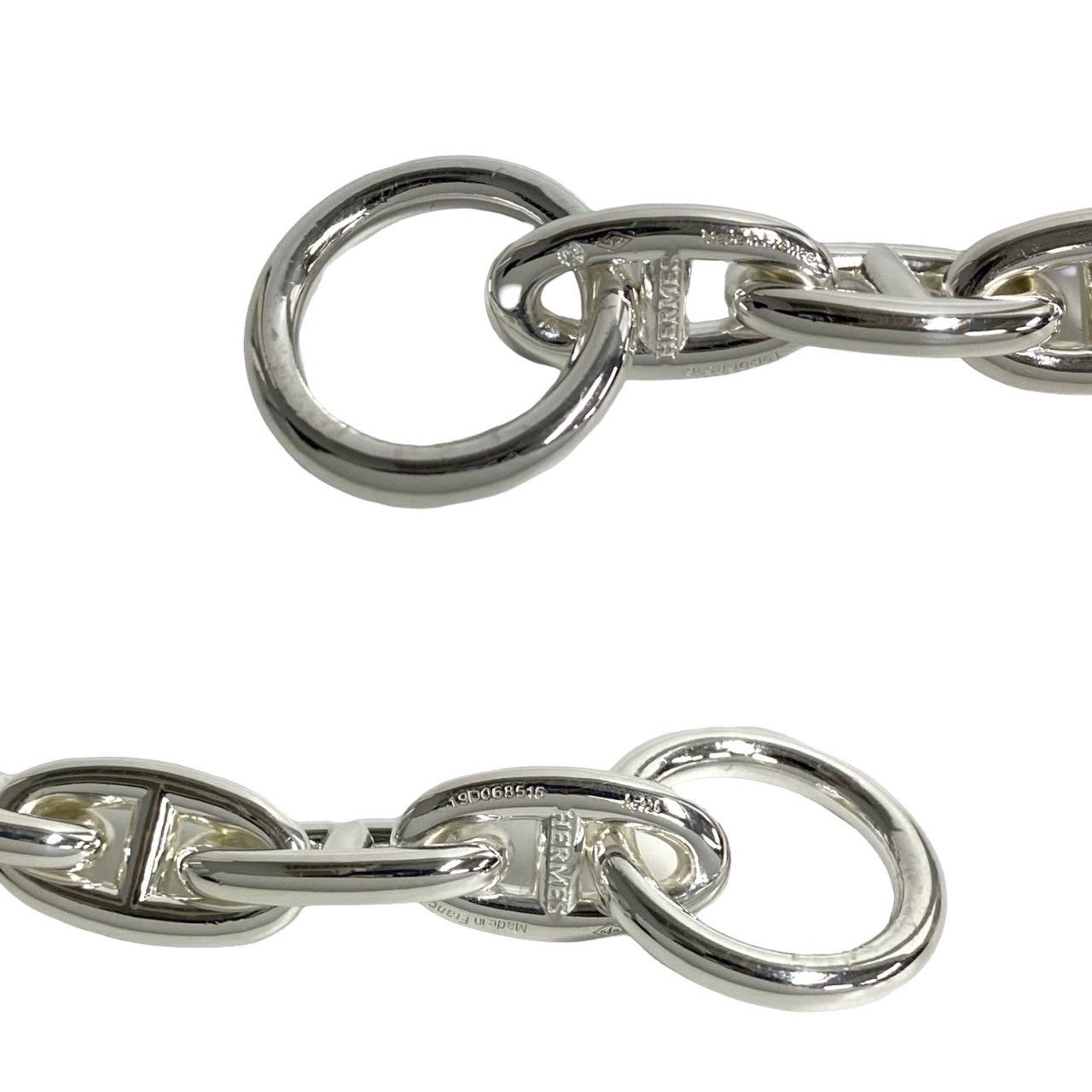 【極美品】HERMES シェーヌダンクルGM シルバー925 HERMES 極 美品 希少品 エルメス シェーヌダンクル GM 14コマ シルバー