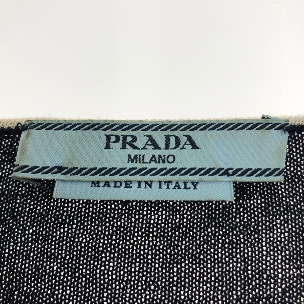 PRADA プラダ 長袖 カーディガン サイズ:44  ブラック シルクウール レディース 　240001137003 PRADA プラダ 長袖 カーディガン サイズ:44 ブラック シルクウール