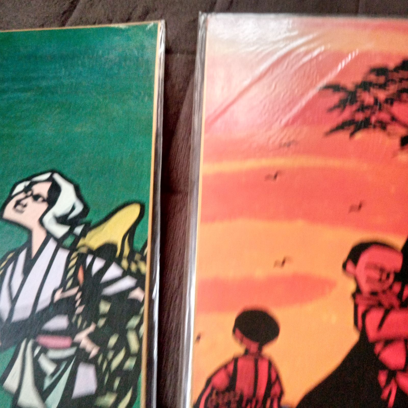 滝平二郎　色紙 限定品】 滝平二郎 きりえ 色紙6枚セット 直筆サイン入