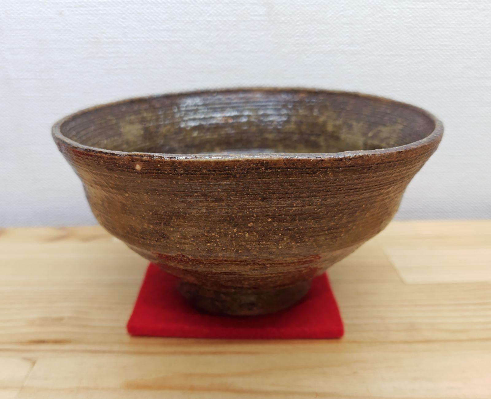 逢絢亭 茶道具 茶碗 赤津焼 柿の蔕 へた 茶碗 長谷窯 加藤錦雄 共箱入り