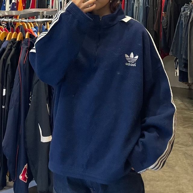 【adidas/アディダス】ハーフジップフリース