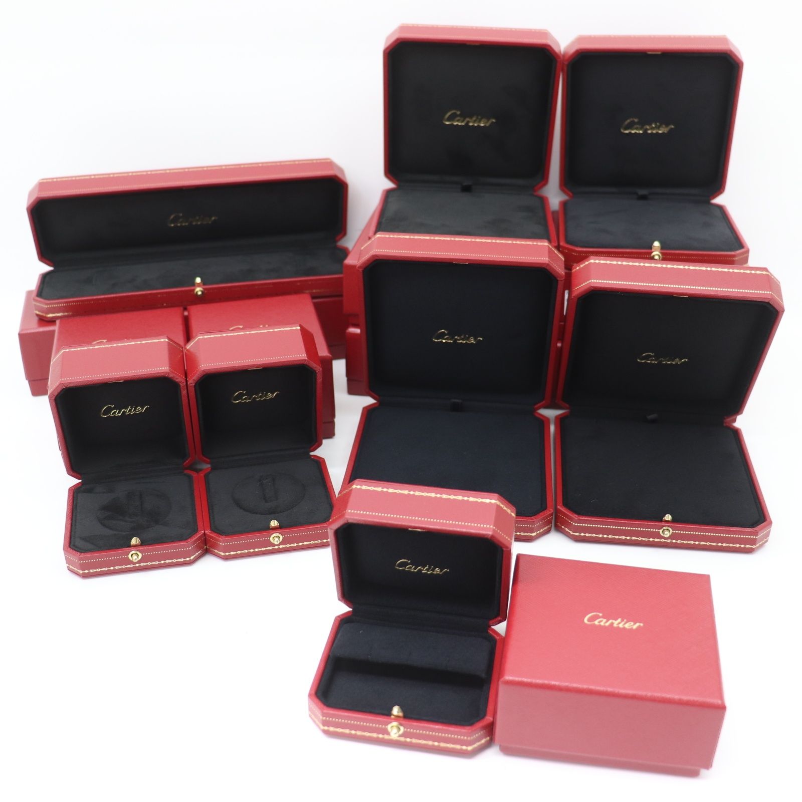 IT5CZYSW8AJY Cartier カルティエ アクセサリー用 ケース 計8点 リング 指輪 2点 ネックレス 4点 ブレスレット ピアス 各1点