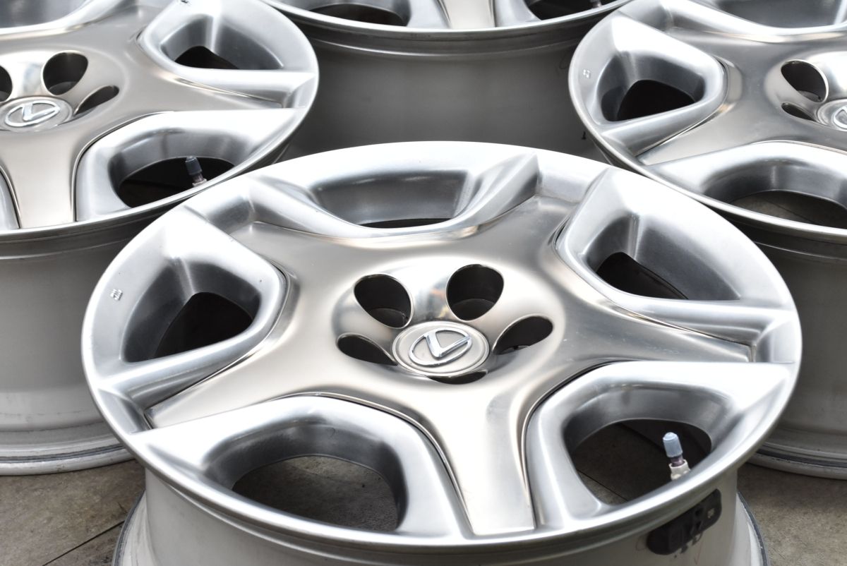 程度良好 レクサス SC430 後期 純正 18in 8J 45 4本 LEXUS GS RC IS ソアラ アルファード ヴェルファイア クラウン マークX