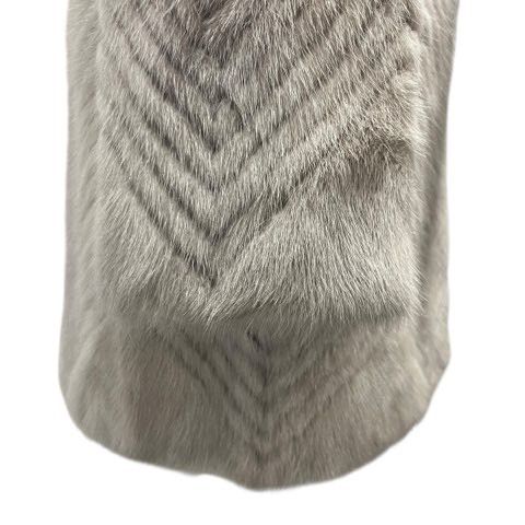 サファイアミンク MINK 毛皮 ロングコート リアルファー ライト