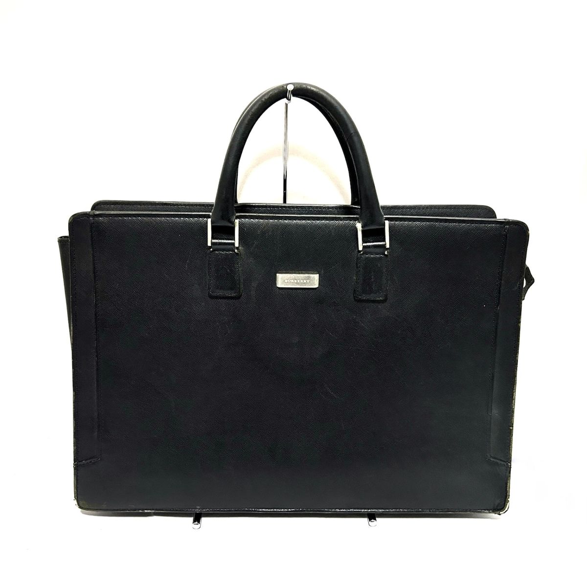 Burberry(バーバリー) ビジネスバッグ - 黒 本体ロックなし レザー