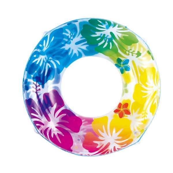 浮輪 100cm クリアレインボーハイビスカス