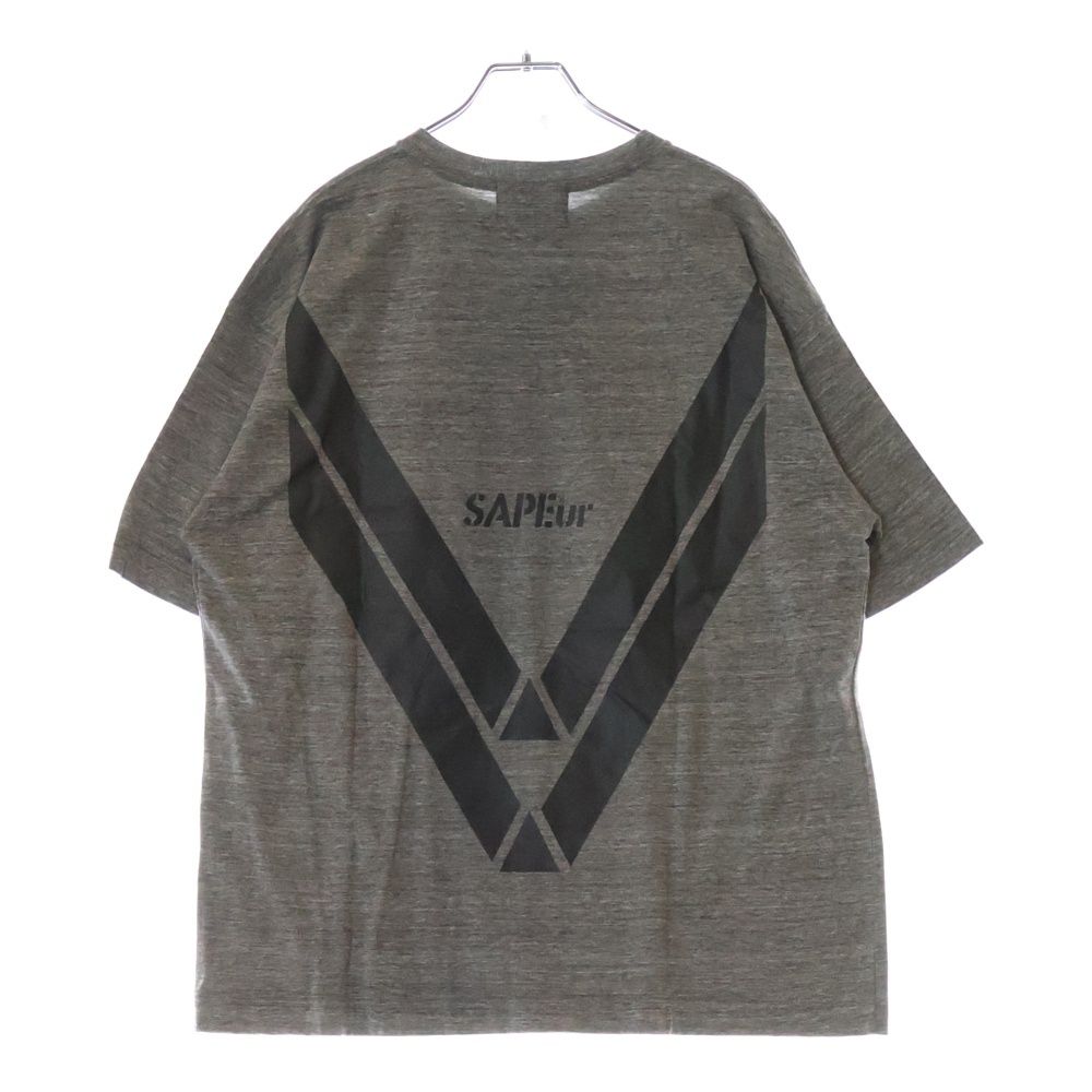 SAPEur (サプール) USAPE ロゴプリント クルーネック 半袖T