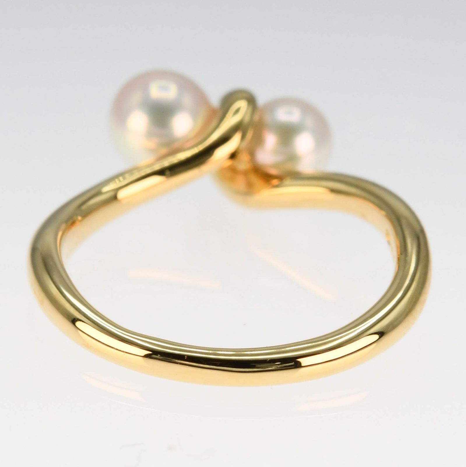 ミキモト K18 パール リング 定価12万 MIKIMOTO MIKIMOTO ミキモト パール 真珠 ダイヤモンド リング・指輪 K18