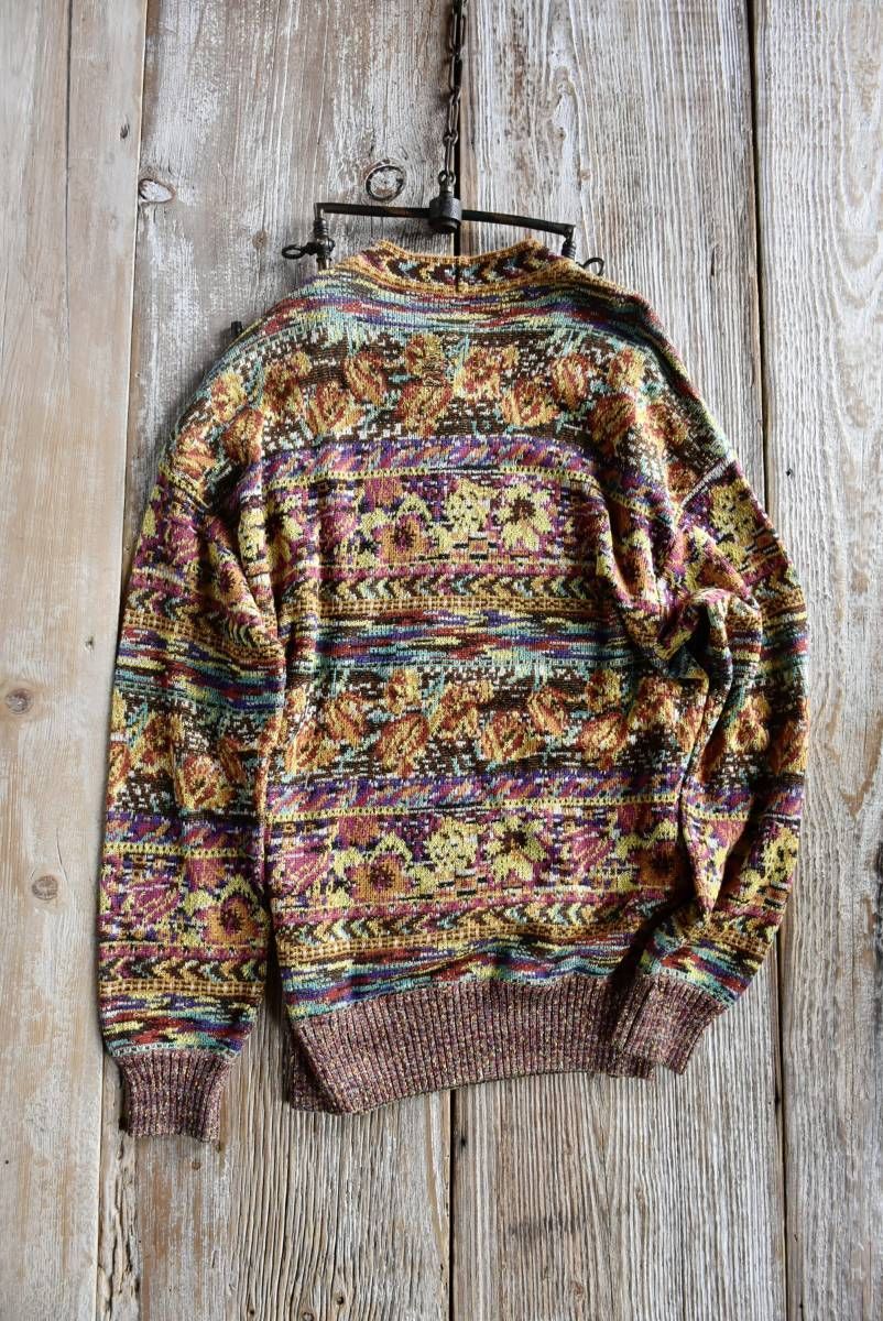 希少 ニットの魔術師 美品 イタリア製 MISSONI ミッソーニ コットン