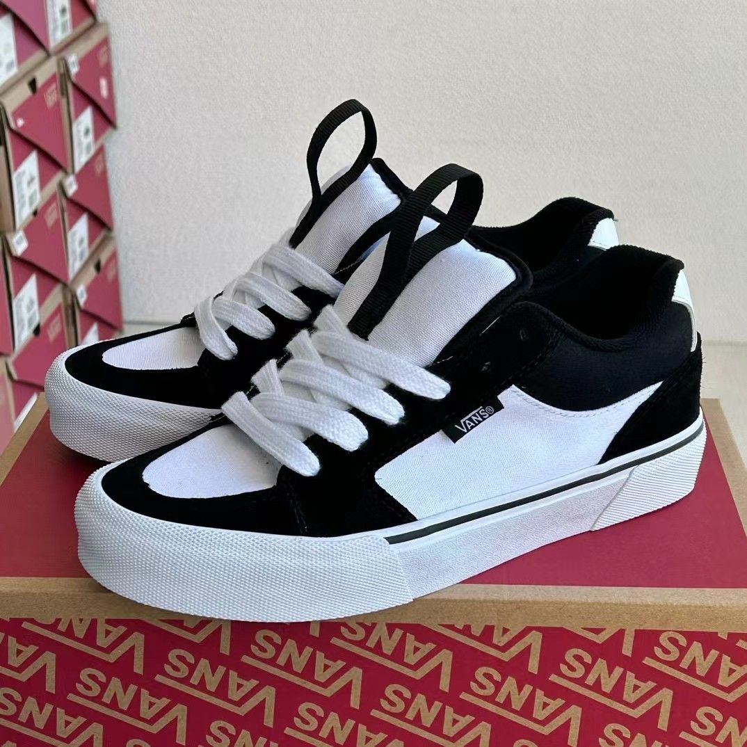 今日 Vans Chukka Push スキッド防止 耐摩耗 ローカット スケートシューズ 男女兼用 ブラック - ホワイト 在庫 の な価格です -WTO輸入2