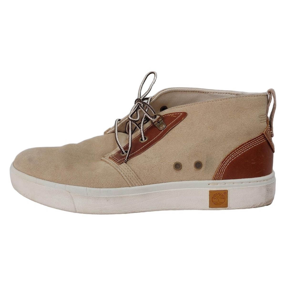 Timberland ティンバーランド ショートブーツ 26 メンズ - ベージュ×ブラウン レザー