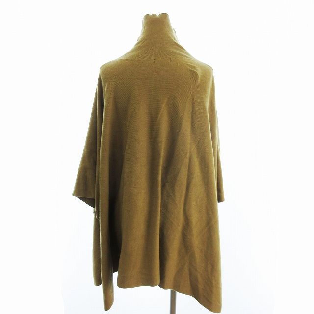 【未使用】anuans ケープニットポンチョ　キャメルベージュ Fサイズ 未使用】anuans ケープニットポンチョ キャメルベージュ Fサイズ