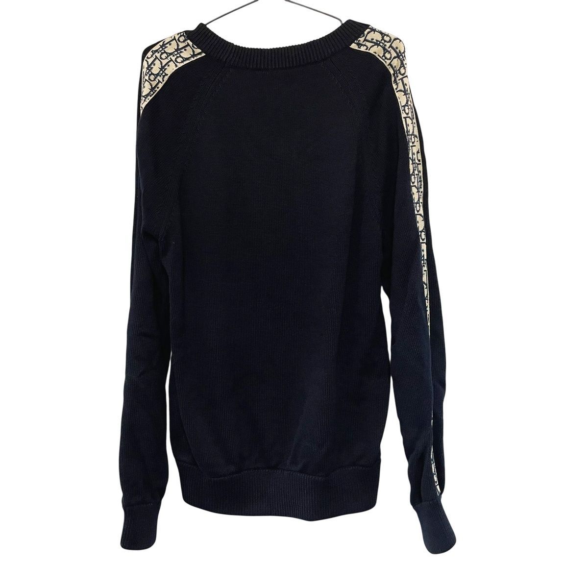 Christian Dior クリスチャン ディオール セーター オブリーク サイドライン ニット ネイビー サイズL メンズ 長袖 23046919MY
