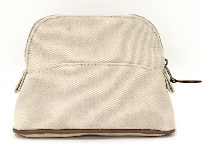 HERMES ボリードポーチ ミニミニ キャンバス ベージュ - メルカリ