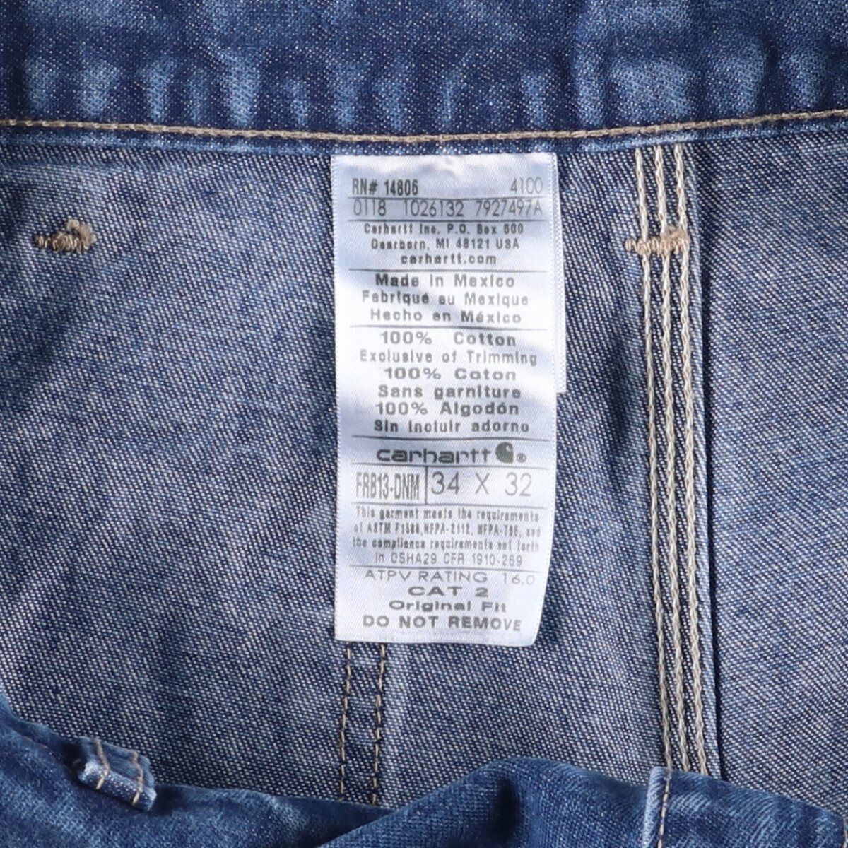 古着 カーハート Carhartt CAT2 Original Fit FRシリーズ デニムペインターパンツ メンズw36相当|eaa583571 WWW_WOWDIGSITE_COM