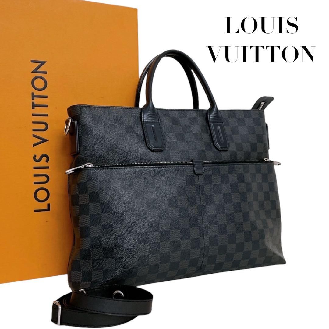 価格交渉 質問大 LOUIS VUITTON ルイヴィトン ダミエグラフィット 7DW ブリーフケース 2WAY ? メンズ ビジネス 通勤 A4可 感 上質 レザー ブラック グレー 書類鞄 人気モデル 2256